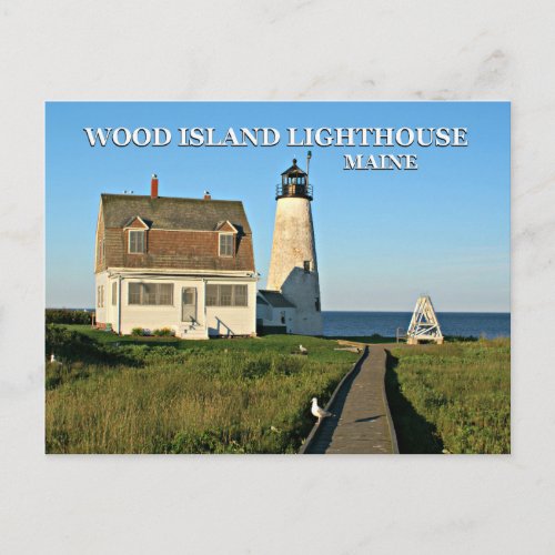 Wood Island Lighthouse Maine Postcard