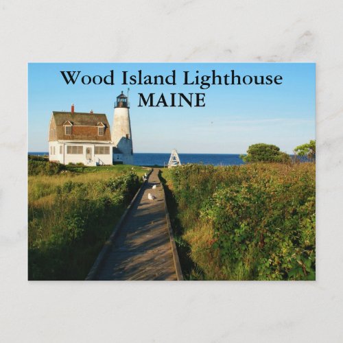 Wood Island Lighthouse Maine Postcard