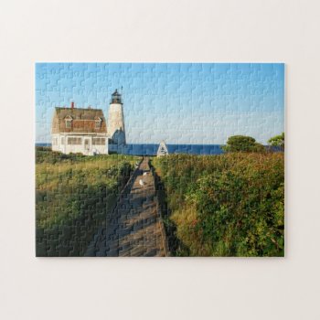 Wood Island Lighthouse  Maine Puzzle by LighthouseGuy at Zazzle