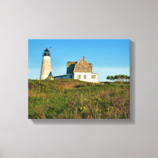 Wood Island Lighthouse Maine Wrapped Canvas Print