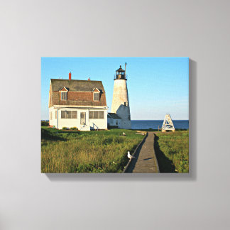 Wood Island Lighthouse Maine Wrapped Canvas Print