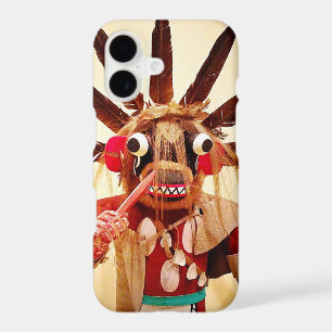 Wood kachina doll photo cute funny face silly iPhone 17 case