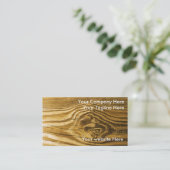 wood knot grain background texture business card (Standing Front)