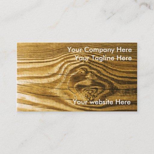 Customizable wood knot grain background texture business card template