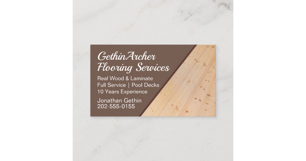 Wood Laminate Floor Decking Business Card Zazzle