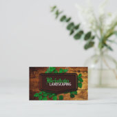 Wood & Leaves Landscaping Business Card (Standing Front)