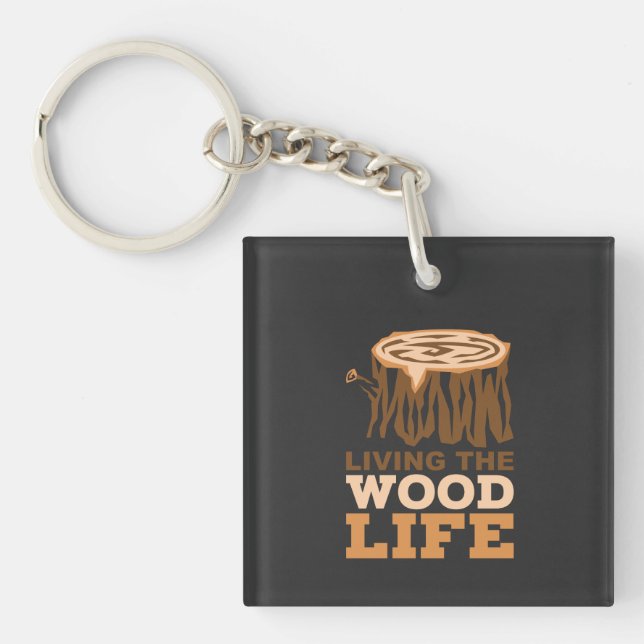 Wood Life Keychain (Front)