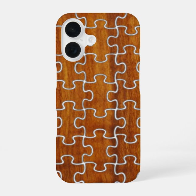 Wood like Puzzle pattern Iphone Case (Back)