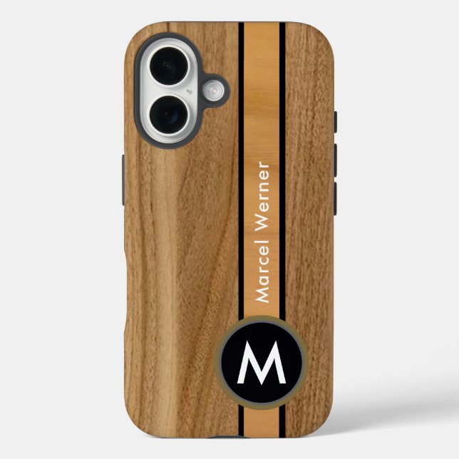 Wood like rustic look elegant brown Case-Mate iPhone case (Back)