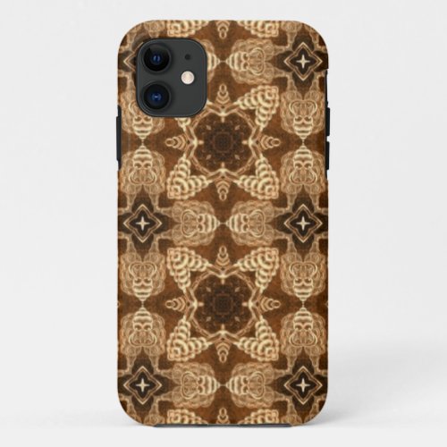 Wood Like Sculpture Pattern iPhone 11 Case