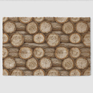 Wood Log Cabin Christmas Fiber Doormat