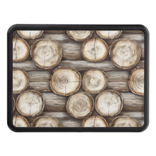 Wood Log Cabin Christmas Hitch Cover