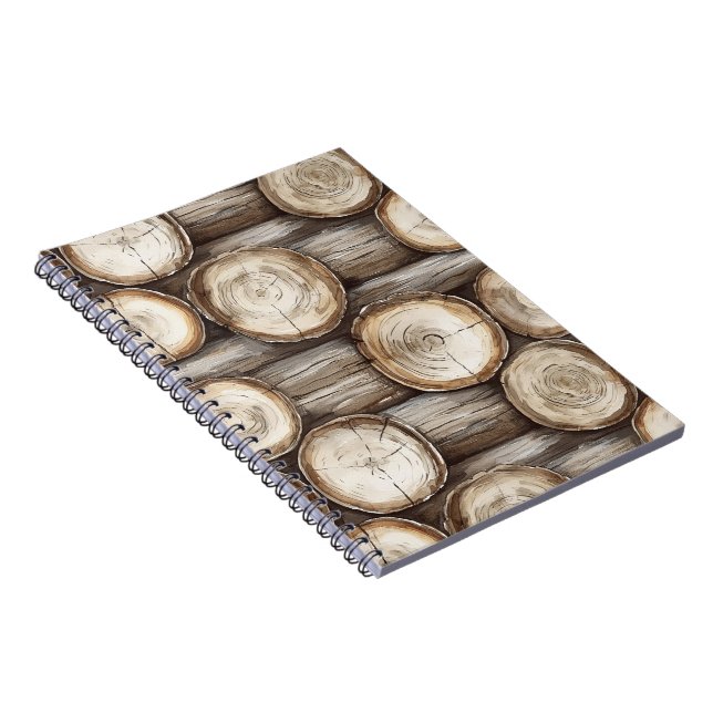 Wood Log Cabin Christmas Notebook (Right Side)
