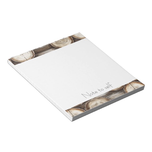 Wood Log Cabin Christmas Notepad (Angled)