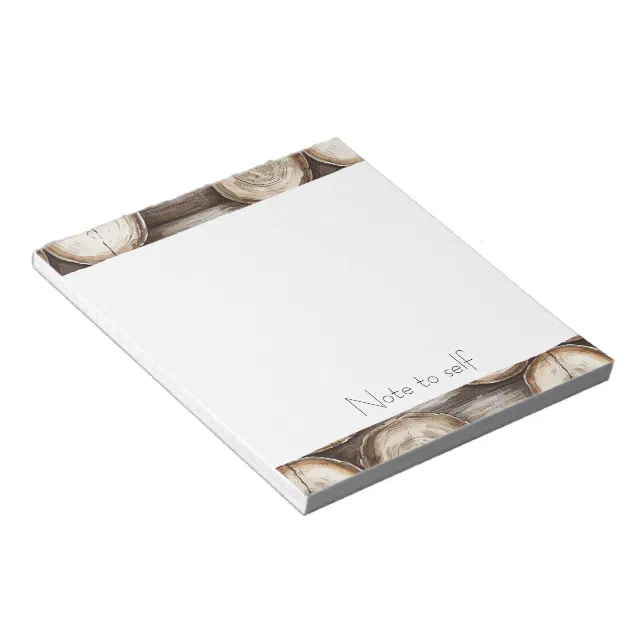 Angled Notepad Wood Log Cabin Christmas Notepad | Zazzle