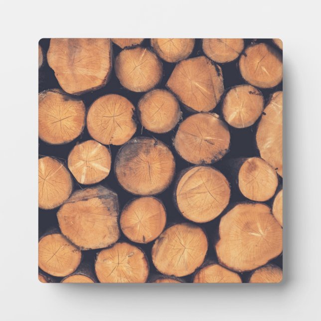 Wood logs plaque (Front)