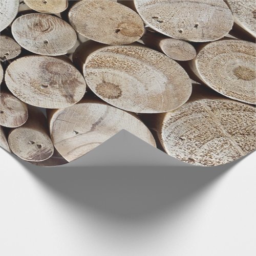 Wood Logs Wrapping Paper