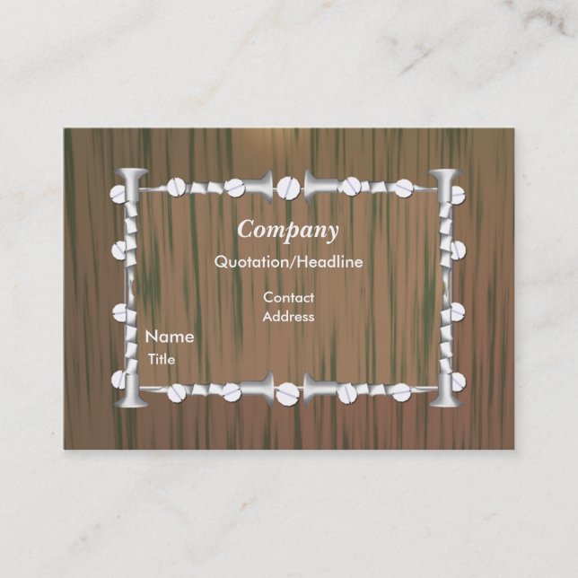 Wood-Look and Nails Business Card (Front)