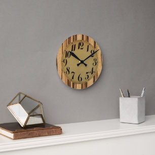 Wood Look and Vintage Face 2 Wall Clock