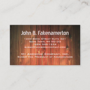 Wood Look Business Card