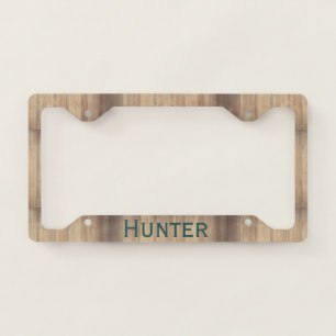 Wood Look Custom License Plate Frame