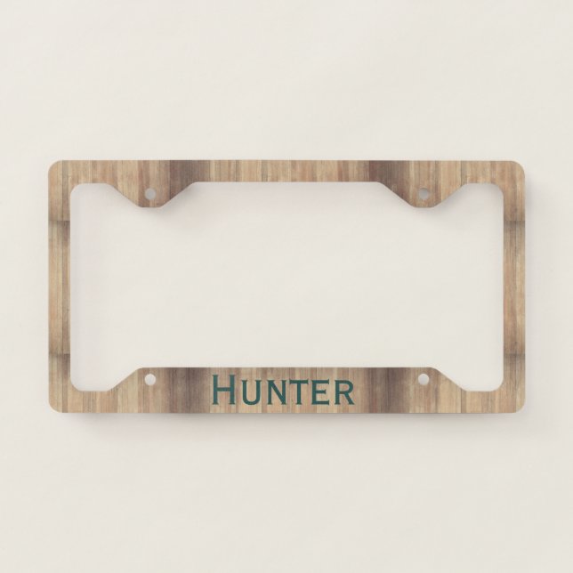 Wood Look Custom License Plate Frame (Front)