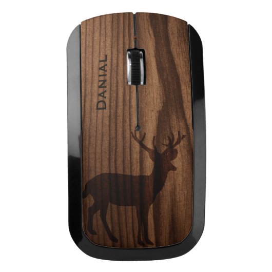 Wood Look Custom Wireless Mouse (Front)