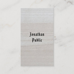 Wood Look Handwritten Template Luxe Premium Thick Business Card