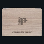 Wood Look Monogram Template Distressed Name Text iPad Pro Cover<br><div class="desc">Wood Look Monogram Template Distressed Name Text iPad Smart Cover.</div>