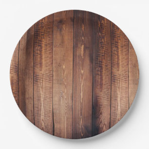 Wood-look Paper Plates