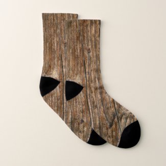 Wood Look Rustic Chic Socks