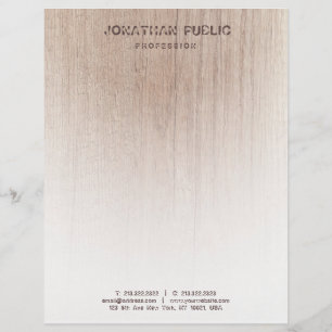 Wood Look Template Elegant Distressed Text Letterhead