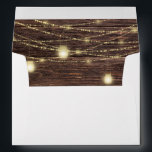 Wood & Mason Jar String Lights Envelope<br><div class="desc">Complete your wedding,  graduation,  or party suite with these faux wood & Mason Jar string lights envelopes.</div>