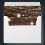 Wood & Mason Jar String Lights Envelope<br><div class="desc">Complete your wedding,  graduation,  or party suite with these faux wood & Mason Jar string lights envelopes.</div>