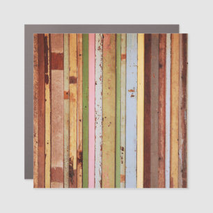 Wood Material: Vintage Wallpaper Texture Car Magnet