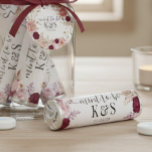 Wood Mint to Be Favor Burgundy Blush Flower<br><div class="desc">This design may be personalized in the area provided by changing the photo and/or text. Or it can be customized by choosing the click to customize further option and delete or change the color of the background, add text, change the text color or style, or delete the text for an...</div>