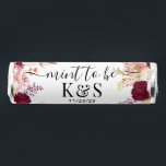 Wood Mint to Be Favor Burgundy Blush Flower<br><div class="desc">This design may be personalized in the area provided by changing the photo and/or text. Or it can be customized by choosing the click to customize further option and delete or change the color of the background, add text, change the text color or style, or delete the text for an...</div>