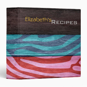Wood Modern Zebra Print #29 Binder