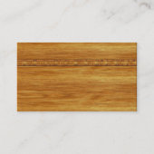 Wood Monogram H Business Card (Back)