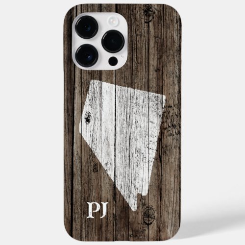 Wood Monogram Name  Nevada State Personalized  Case_Mate iPhone 14 Pro Max Case