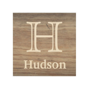 Wood Monogram & Name Wood Wall Art