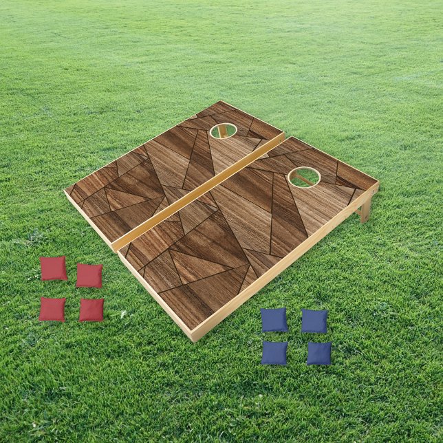 Wood Mosaic Pattern Cornhole Set (Creator Uploaded)