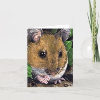 Wood Mouse Painting Note Card by LisaMarieArt at Zazzle