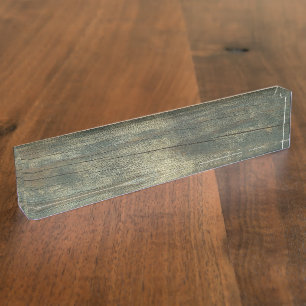 wood name plate
