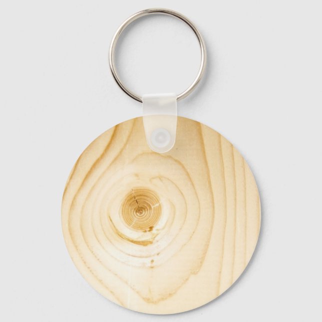 wood Natural Brown Texture Style Fashion Art Creat Keychain (Front)