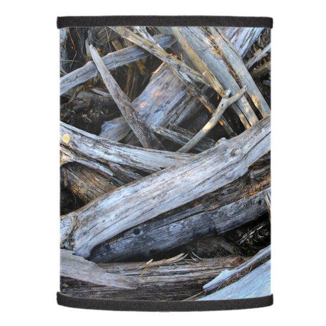 Wood Natural Tree Branches Pattern Lamp Shade (Left)