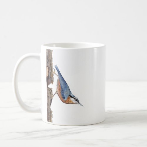 Wood Nuthatch Bird Sitta Europaea Mug