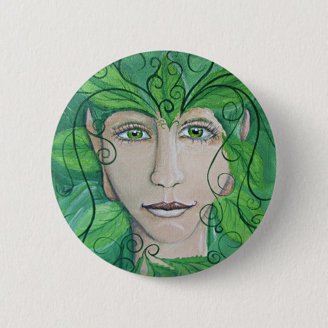 Wood Nymph Lapel Badge Button (Front)