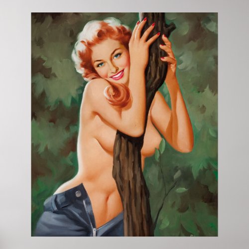 Wood Nymph Pin Up Art Poster