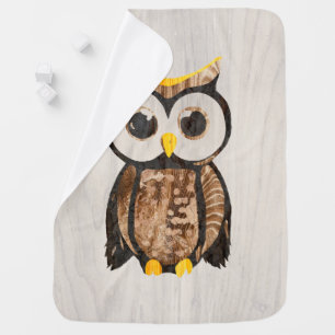 Wood - Owl Baby Blanket